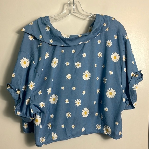 NWT Unique vintage Daisy print Briella flaired skirt and cropped top set retro - Picture 10 of 16